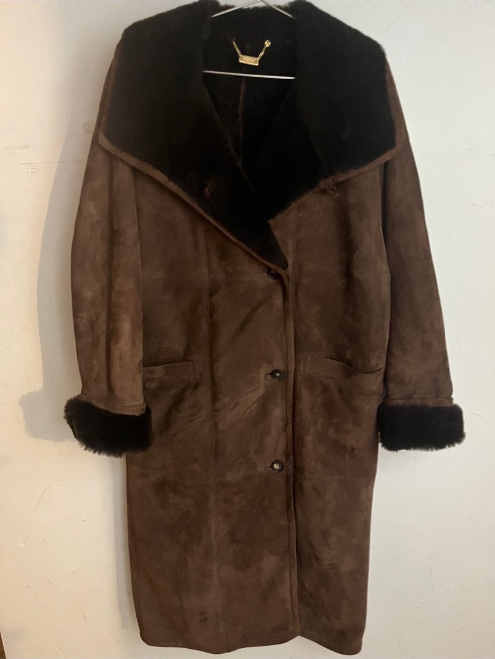 Vintage Full-length Shearling Sheepskin Coat